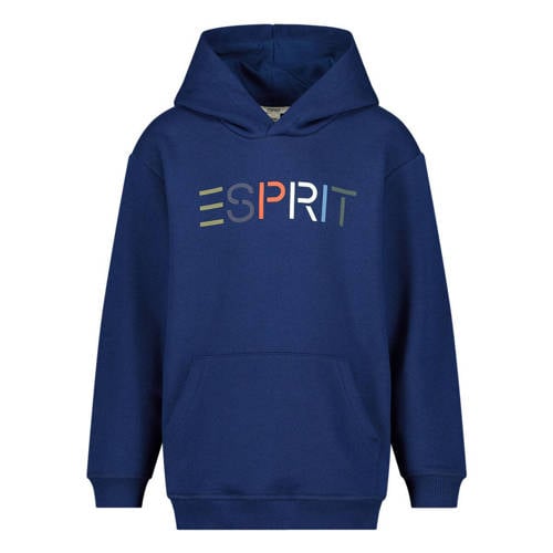 ESPRIT hoodie + longsleeve met logo blauw/donkerblauw afbeelding