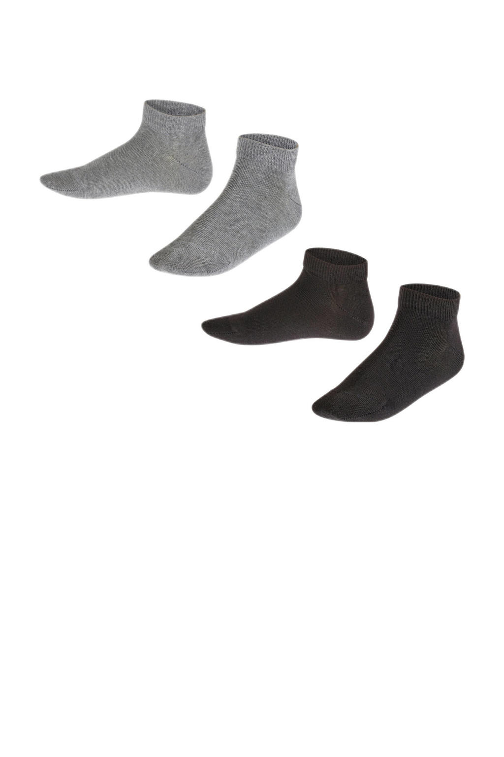 FALKE sneakersokken - set van 2 grijs/zwart