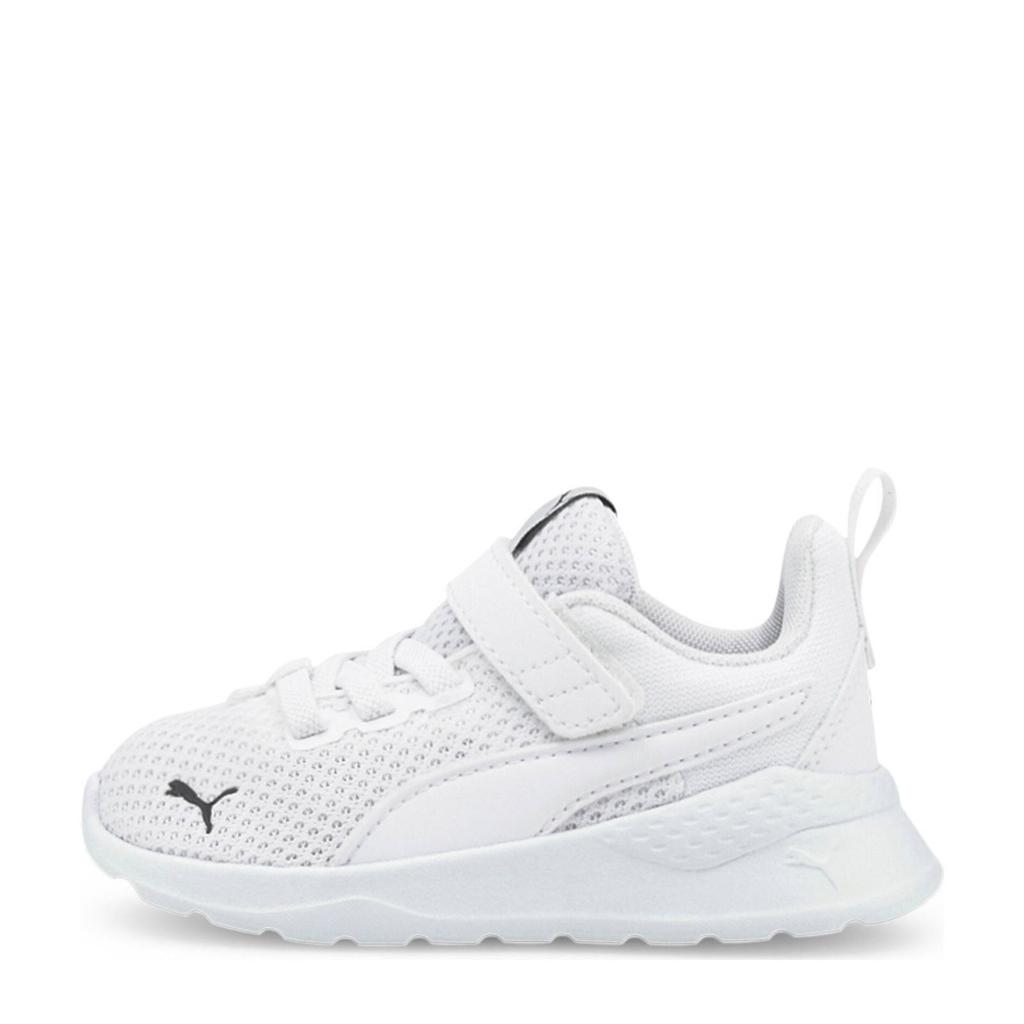 Witte jongens en meisjes Puma Anzarun Lite sneakers van mesh-pu/voering: mesh/voetbed: eva met elastische veter- met klittenbandsluiting