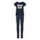 Vingino pyjama WILAH met all over print donkerblauw/wit