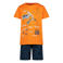 Orange Stars pyjama met printopdruk oranje/blauw