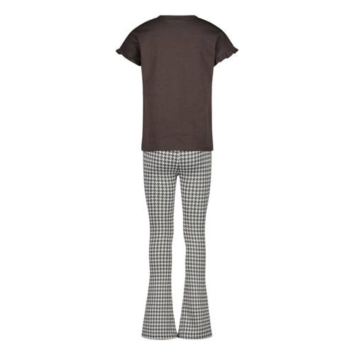 Koko Noko pyjama met printopdruk grijs/zwart/wit
