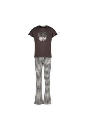pyjama met printopdruk grijs/zwart/wit