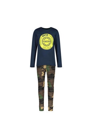 pyjama WOLF donkerblauw/army