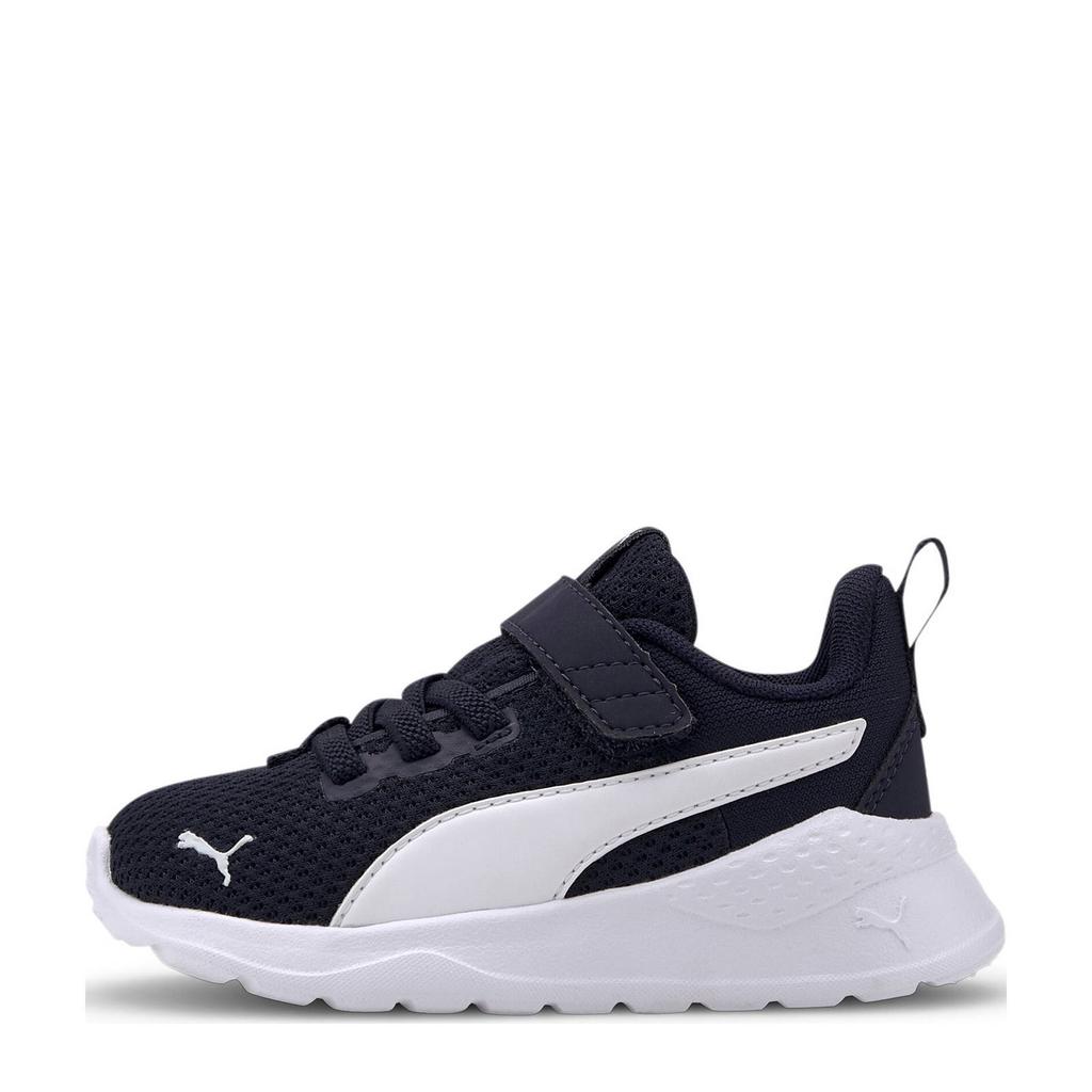 Donkerblauw en witte jongens en meisjes Puma Anzarun Lite sneakers van mesh-pu/voering: mesh/voetbed: eva met elastische veter- met klittenbandsluiting