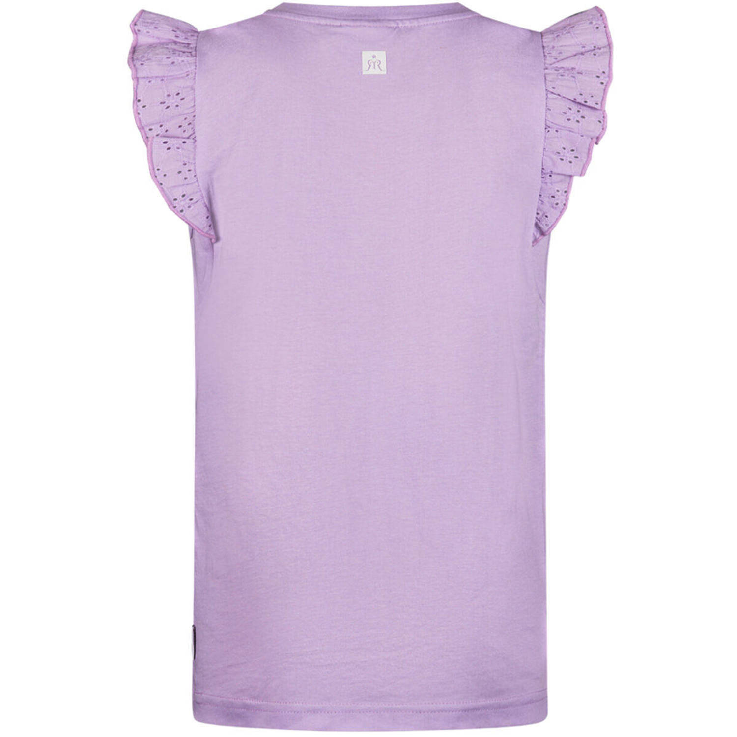 Retour Jeans T-shirt met broderie lila