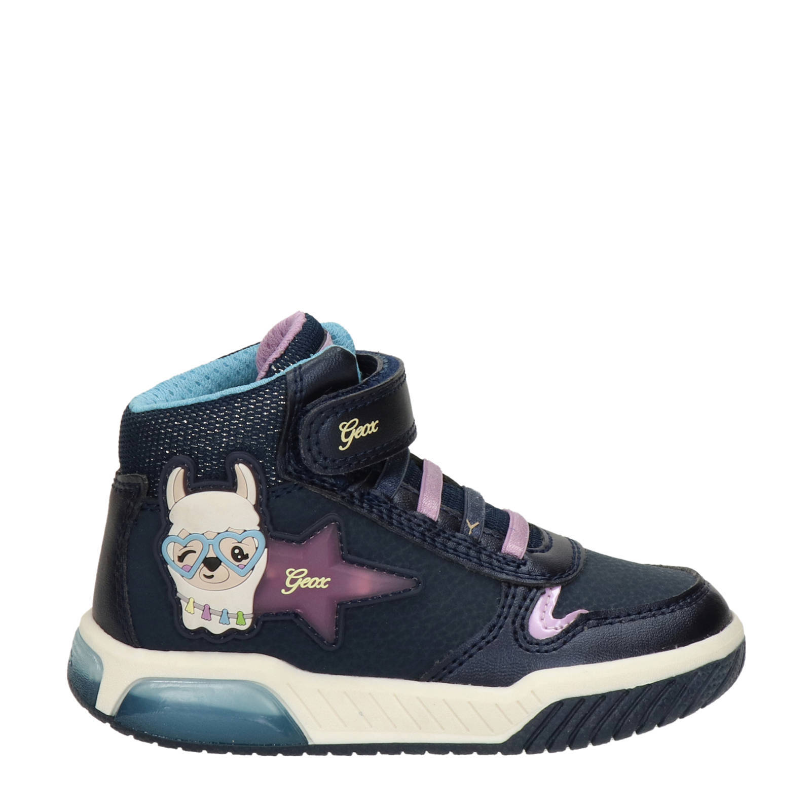 Geox Inek sneakers met lichtjes blauw/multi | wehkamp