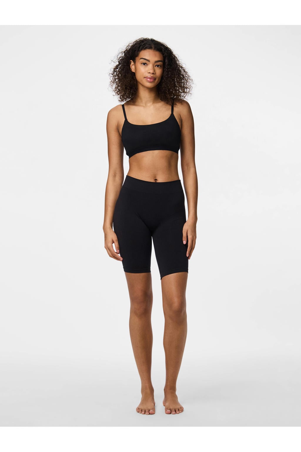 PIECES biker short PCLONDON zwart