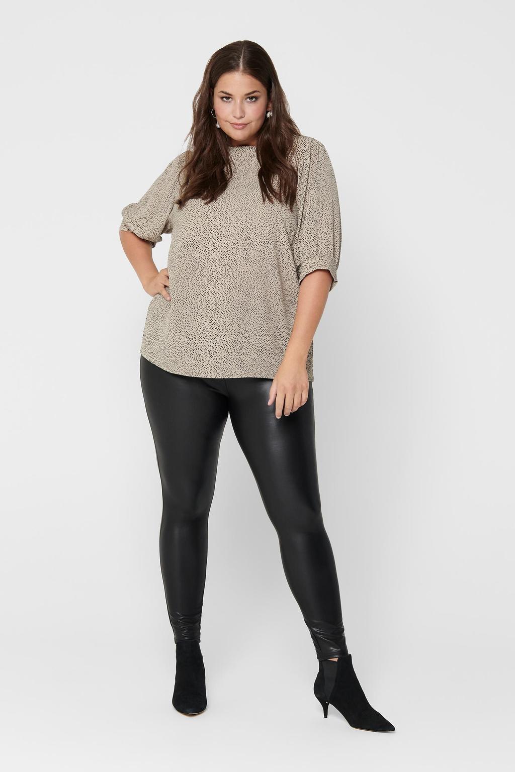 ONLY CARMAKOMA high waist coated legging CARROOL zwart