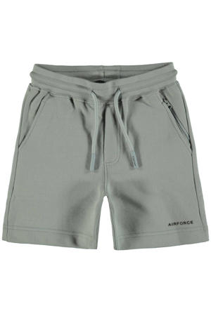 sweatshort van katoen grijs