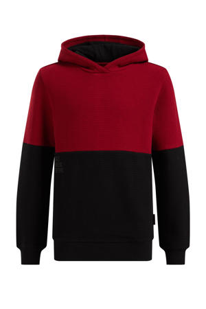 hoodie rood/zwart