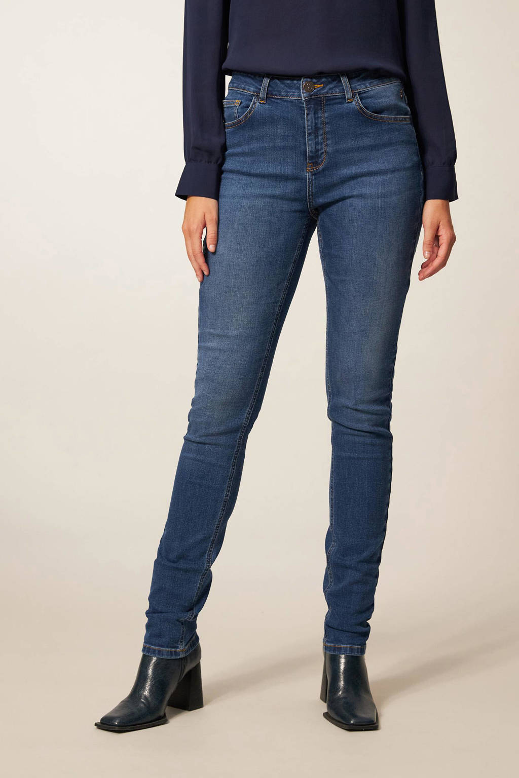 Oh Vrijgekomen contant geld Miss Etam Lang slim fit jeans Jackie medium blue 36 inch | wehkamp