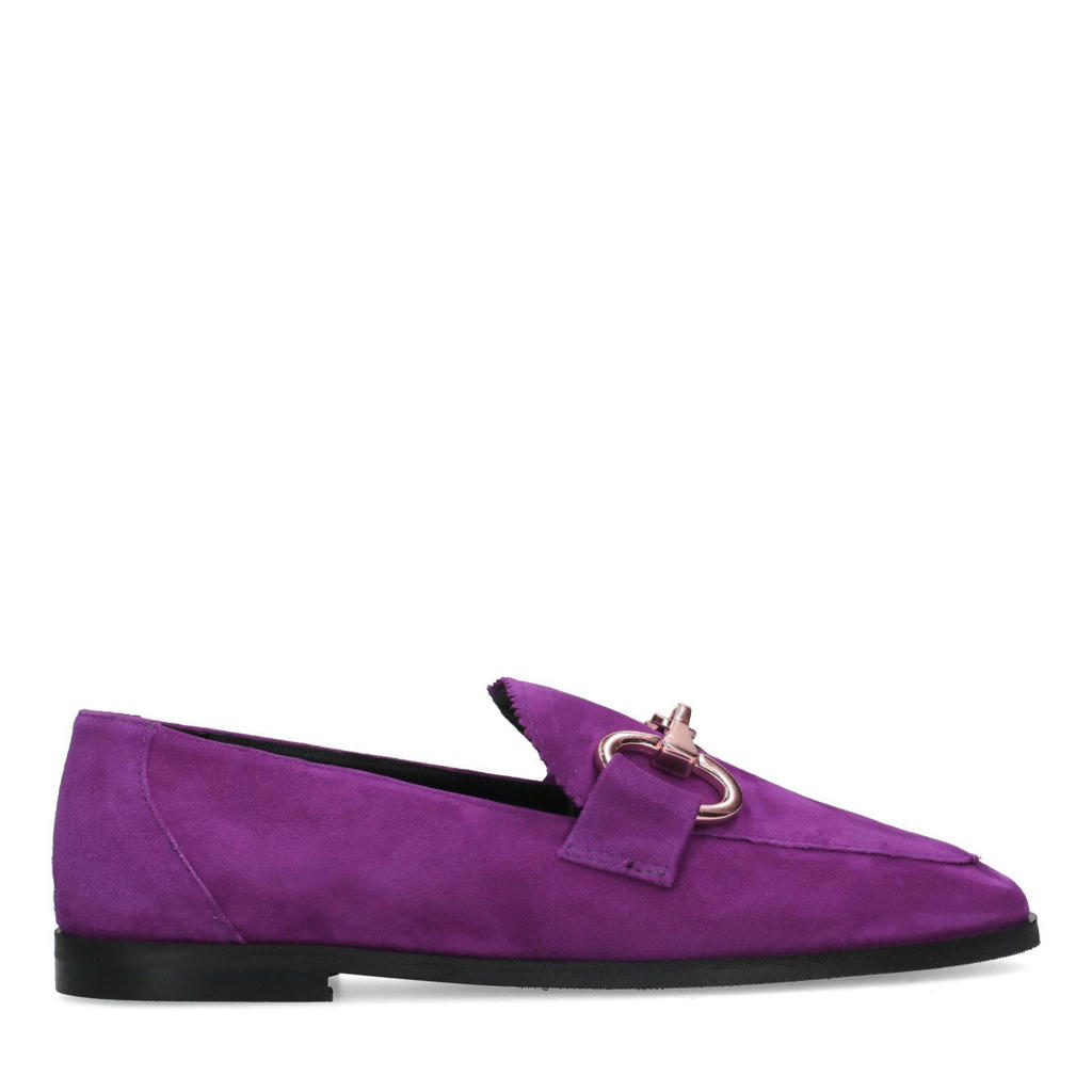 Paarse dames Manfield suède loafers 