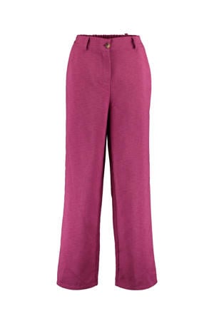 high waist straight fit pantalon Saba roze