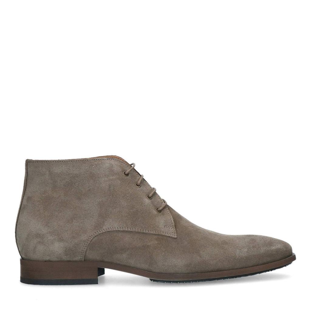 Taupe heren Manfield suède veterschoenen