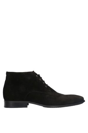 suède veterschoenen zwart