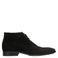 Manfield suède veterschoenen zwart