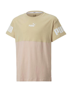 T-shirt met logo beige