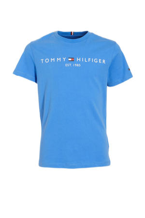 T-shirt van biologisch katoen helderblauw