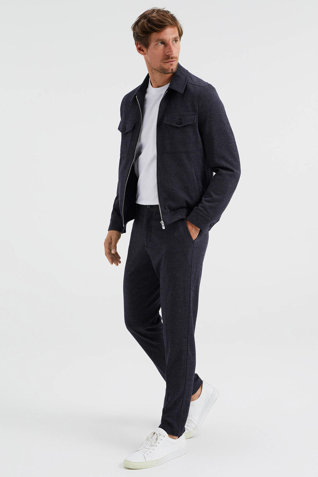 ACE Fleecejack - warme en lichte outdoorjas van fleece voor heren - met ritssluiting en drie zakken - Bruin - S