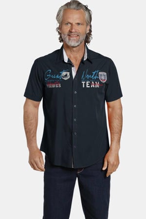 casual overhemd donkerblauw
