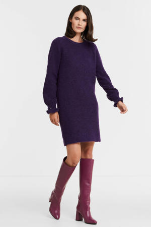 gemêleerde jurk SLFSIA met wol violet