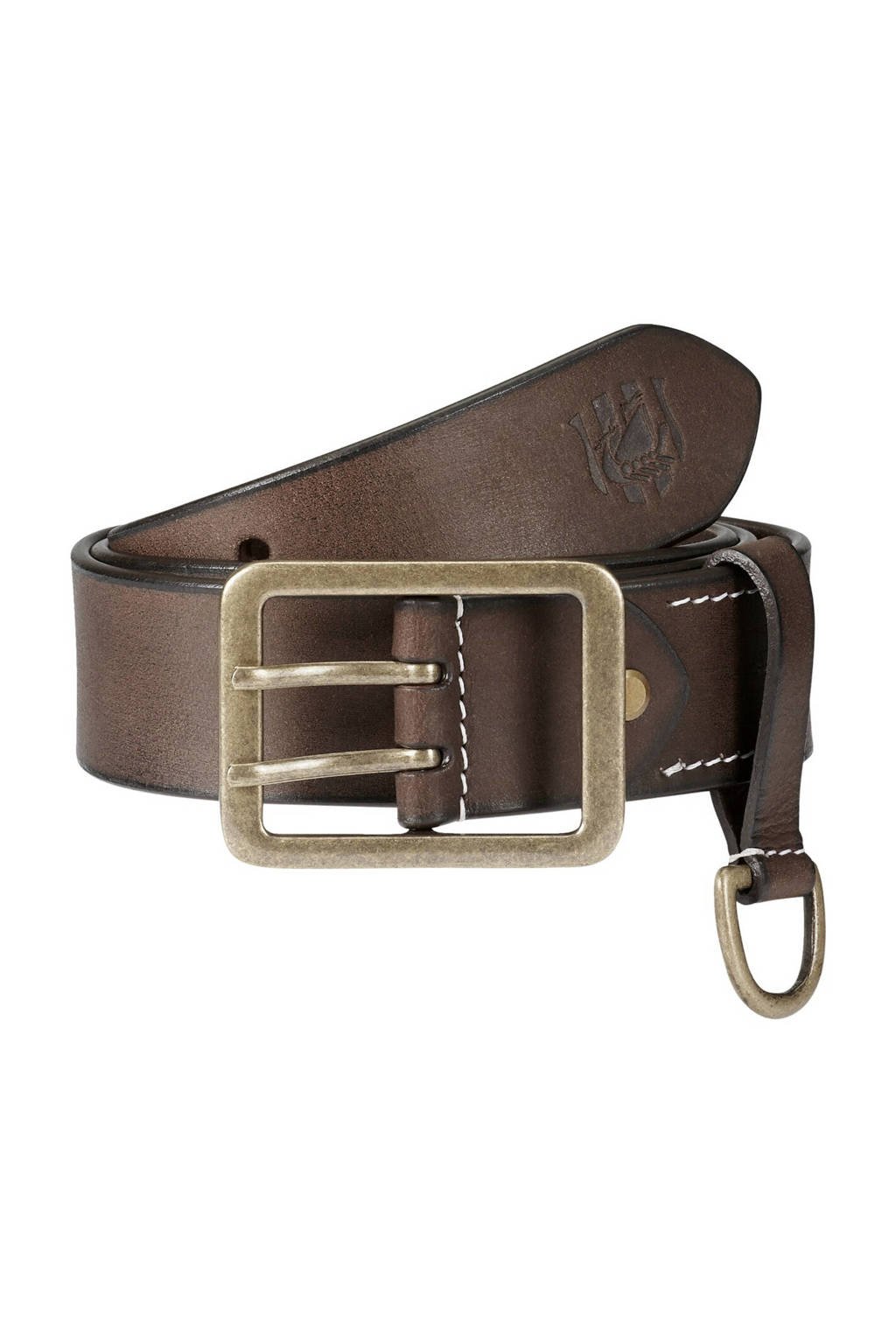 Jan Vanderstorm Plus Size leren riem JORRI bruin
