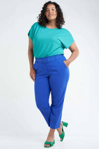 MS Mode slim fit pantalon blauw