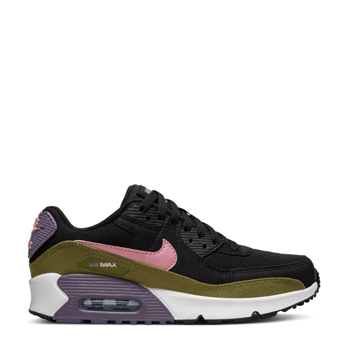 Pas op Goed doen hoffelijkheid Nike Air Max 90 sneakers zwart/roze/kaki | wehkamp