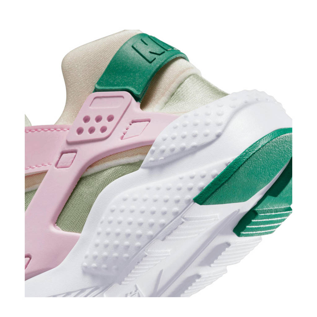 Port Verval Portier Nike Huarache Run SE sneakers lichtroze/ecru/groen | wehkamp