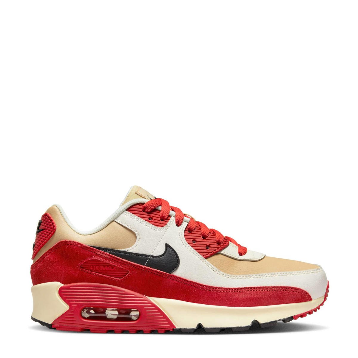 rollen Grammatica attent Nike Air Max 90 sneakers zand/rood/wit | wehkamp
