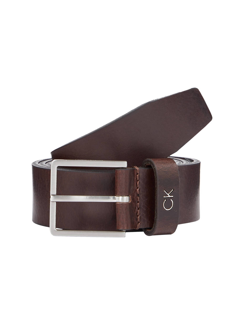 Calvin Klein leren riem donkerbruin