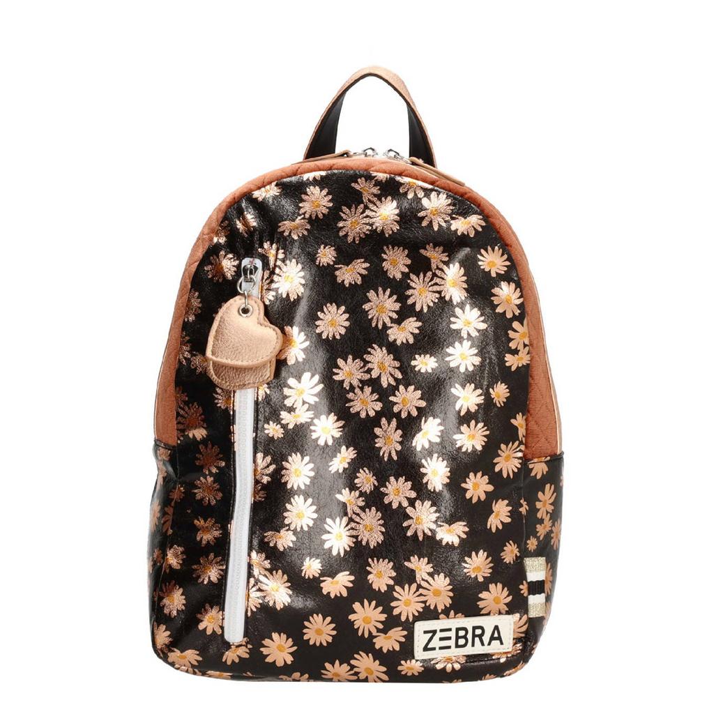 Zebra Trends metallic rugzak Flower M bruin