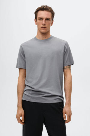 regular fit T-shirt pastelgrijs