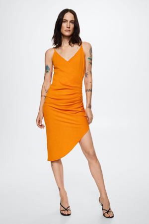 jurk assymetrisch oranje