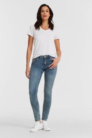 mid rise skinny jeans blue