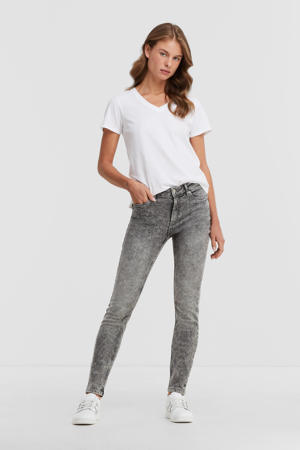 regular waist skinny jeans grijs