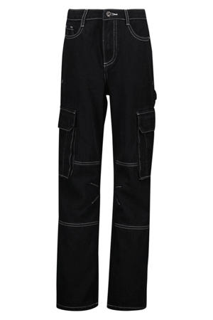 high waist loose fit jeans KYONA black denim