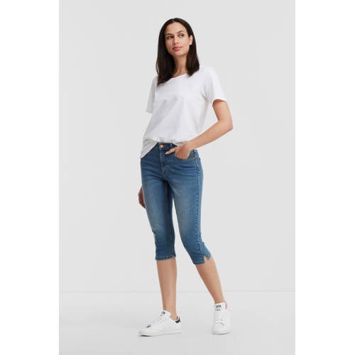 anytime skinny capri jeans blauw