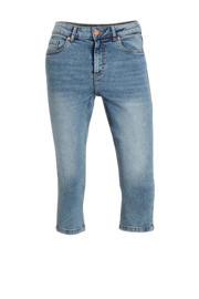 thumbnail: Light blue denim dames anytime mid rise capri jeans van denim met skinny fit en regular waist
