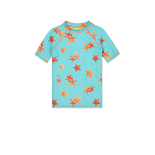 Claesen's UV T-shirt Sea Star turquoise/oranje