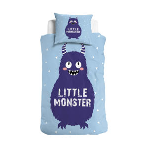 katoenen dekbedovertrek 1 persoons Little Monster (140x220 cm)