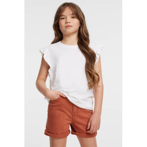 anytime denim short teracotta afbeelding