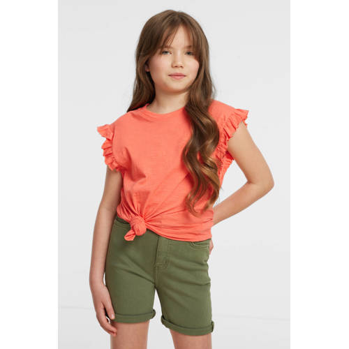 anytime denim short khaki afbeelding