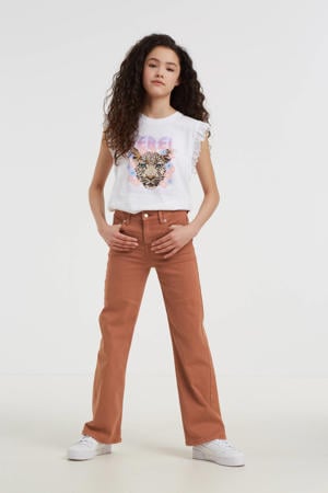 wide leg jeans roest