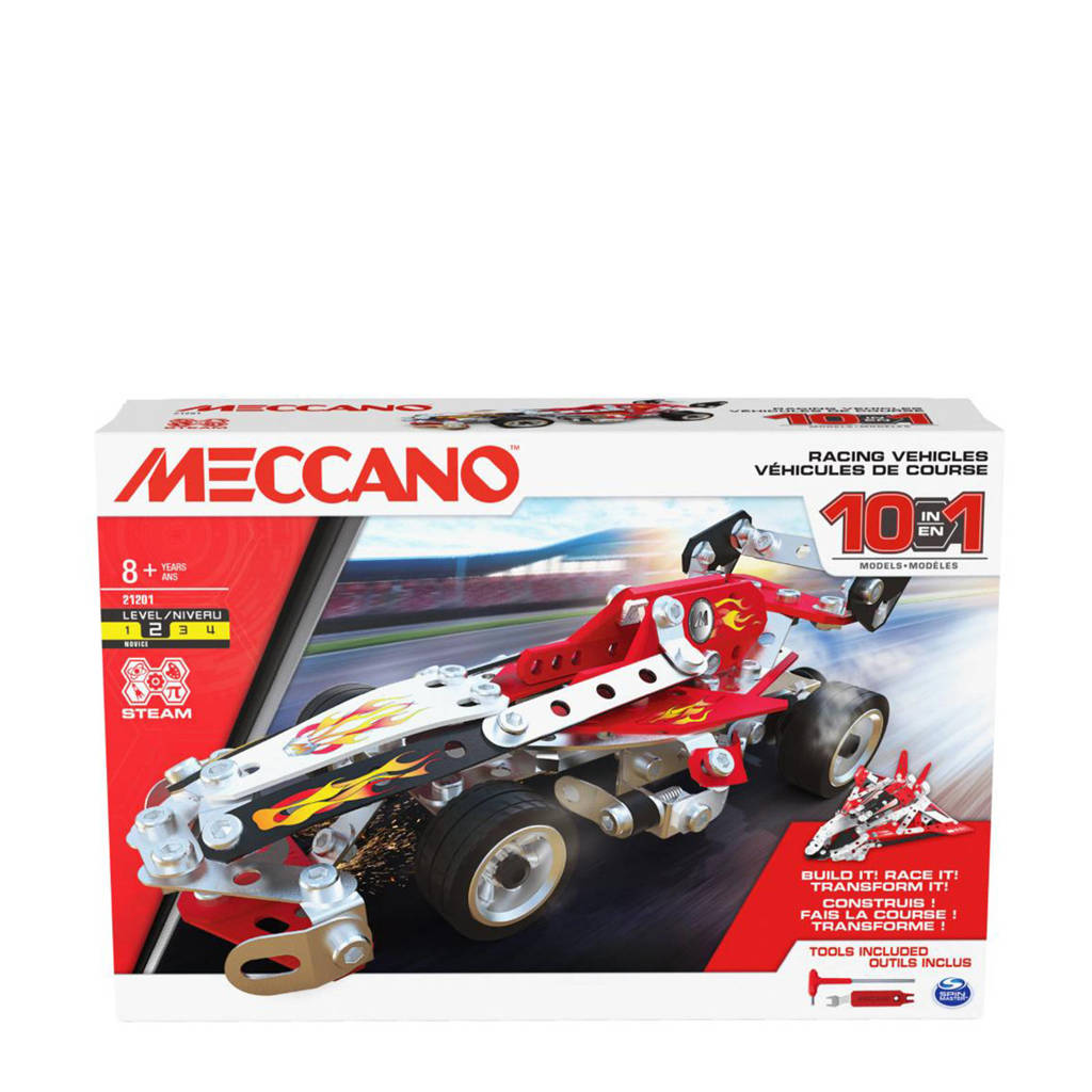 Meccano bouwpakket 10-in-1 racevoertuigen