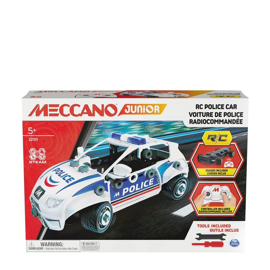 Meccano Junior bouwpakket RC politieauto