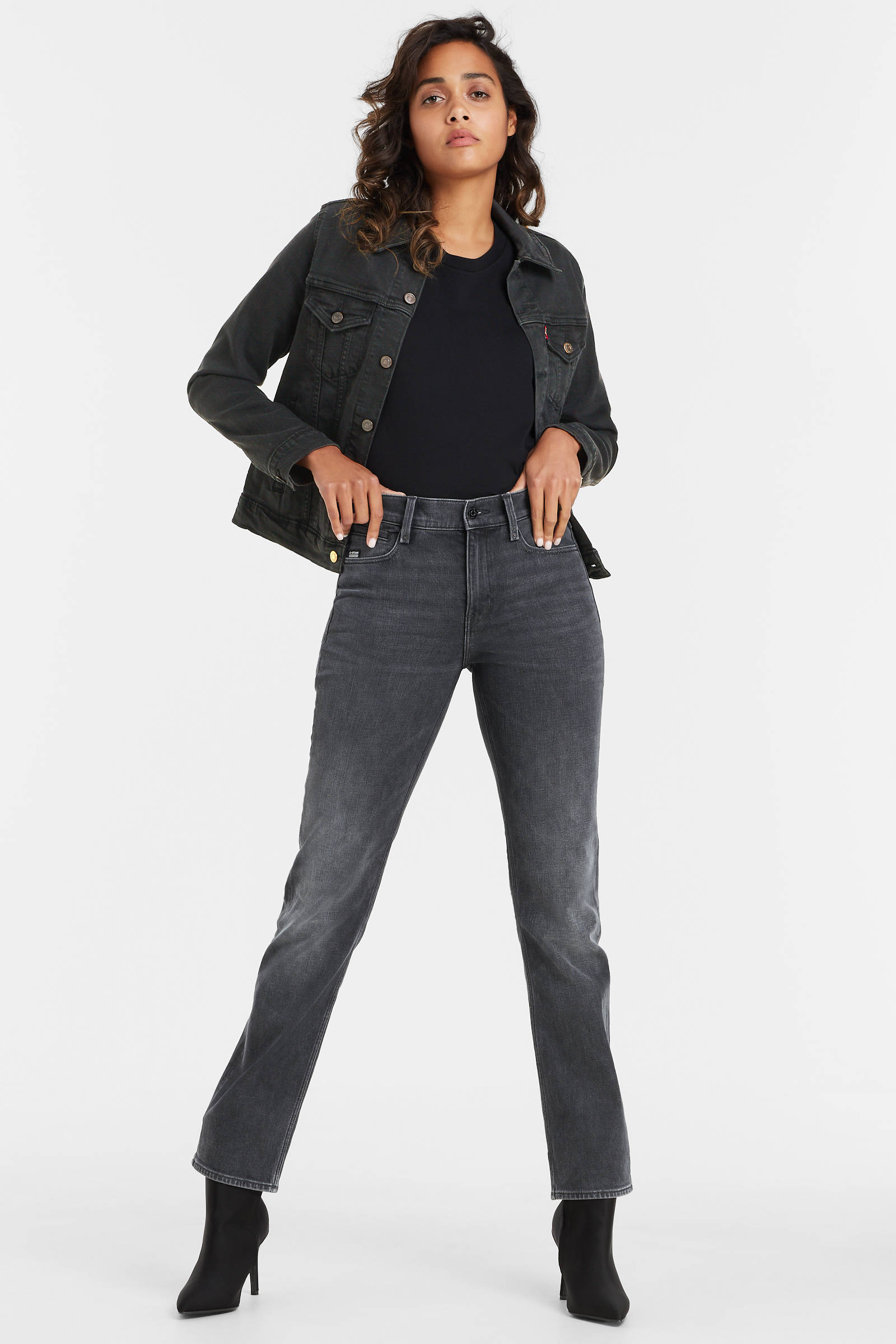 G-Star RAW Noxer Straight straight fit jeans grijs | wehkamp