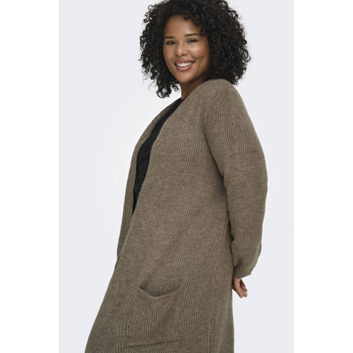 ONLY CARMAKOMA gemêleerd vest CARJADE bruin afbeelding