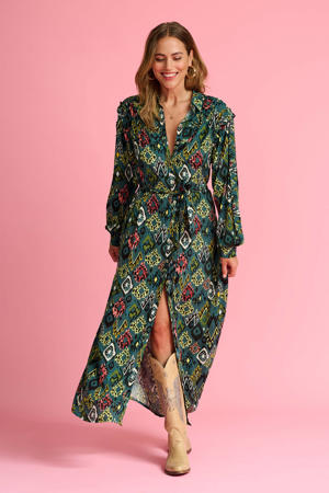maxi jurk DRESS - Stella Crafts Pacific Green pacific green